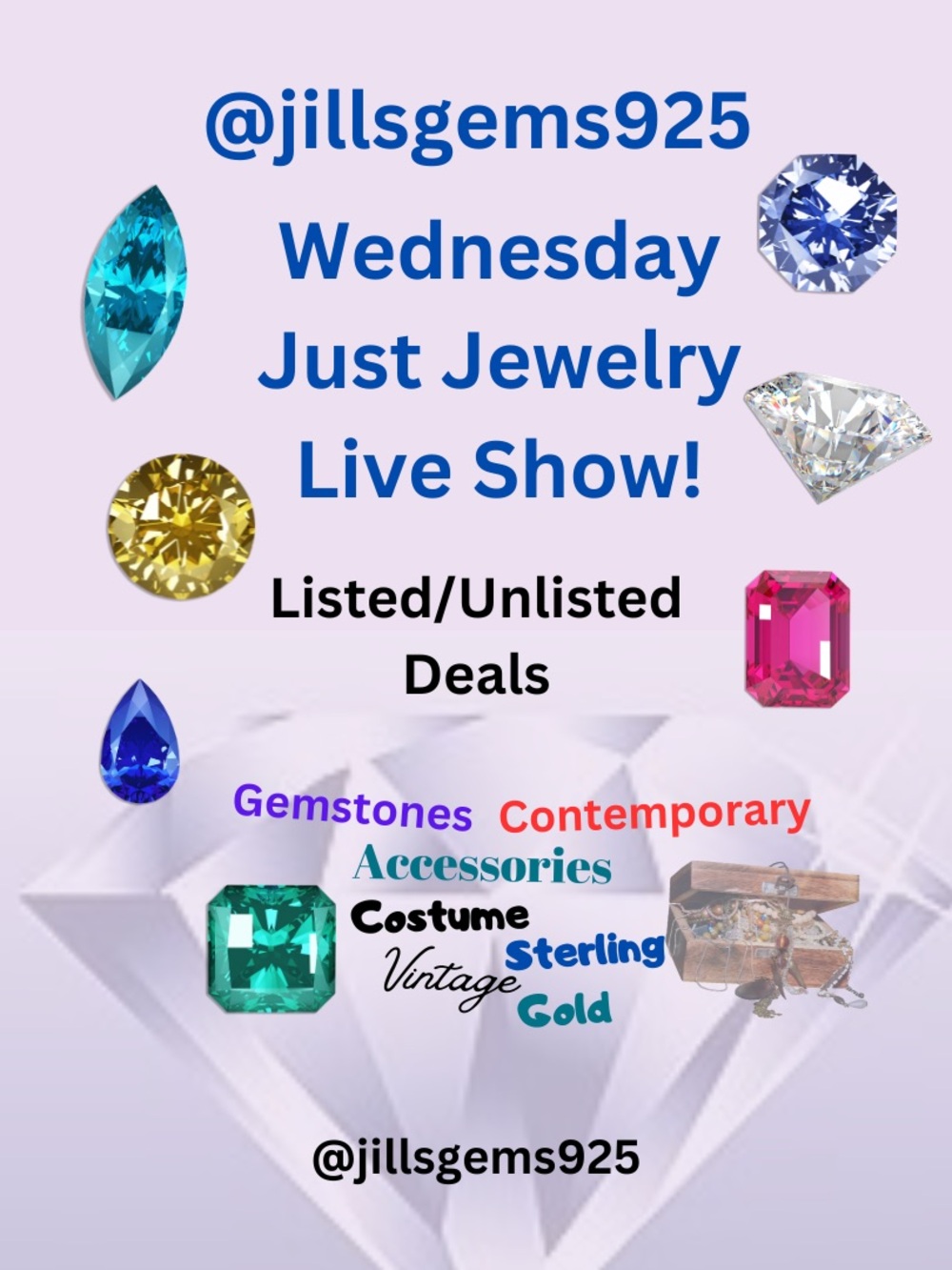 Jillsgems925 is Live💎 Weds - Just Jewelry Live then Late Night Lounge Share Show - Picture 3 of 7